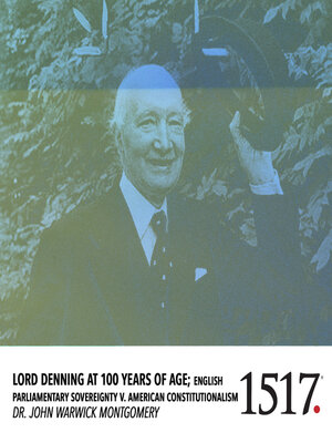 cover image of Lord Denning at 100 Years of Age